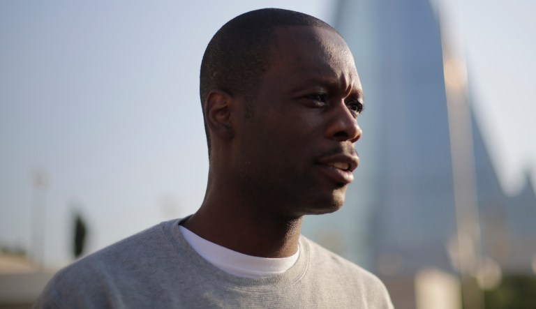 Two-time Grammy award winning rapper and a founding member of the Fugees, Pras Michel, arrives for a pro wrestling event, Sunday, Aug. 31, 2014 in Pyongyang, North Korea.