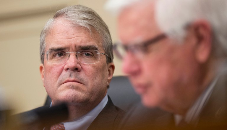 House Commerce, Justice, Science, and Related Agencies Subcommittee Chairman Rep. John Culberson, R-Texas, listens during a meeting on Capitol Hill in Washington, Wednesday, Feb. 24, 2016.