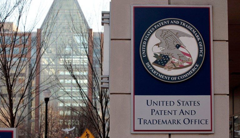 The U.S. Patent and Trademark Office in Alexandria, Virginia, is seen.
