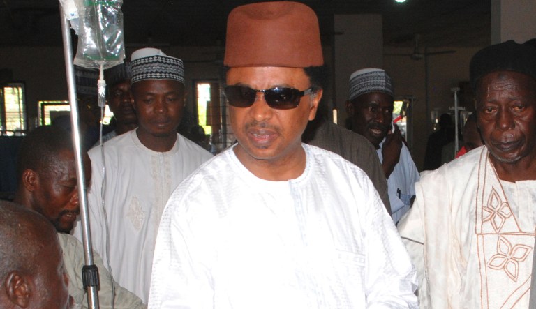 Nigerian Sen. Shehu Sani visits a hospital in  Zaria, Nigeria. (AP Photo)