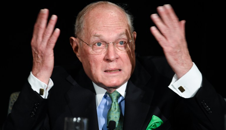 U.S. Supreme Court Justice Anthony Kennedy speaks at the Ninth Circuit Judicial Conference held Wednesday, July 15, 2015 in San Diego. Kennedy's appearance at the 9th Circuit Judicial Conference comes shortly after the nation's highest court put an end to same-sex marriage bans in the 14 states that still maintained them and provided an exclamation point for breathtaking changes in the nation's social norms in recent years. 