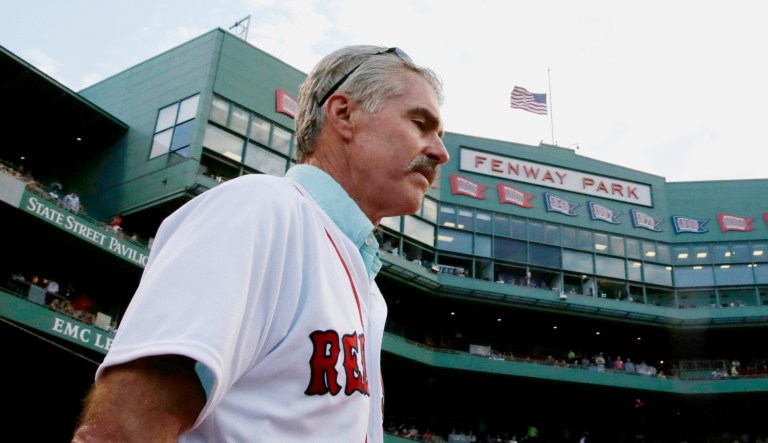 Former Boston Red Sox first baseman Bill Buckner appears at Fenway Park in Boston.