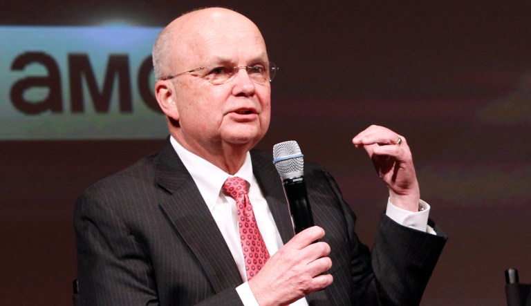 Former Director of the CIA Michael Hayden participates in a panel discussion. 