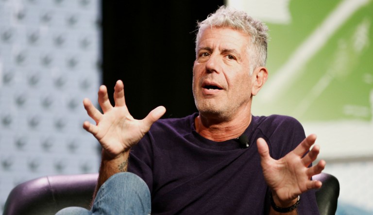 Anthony Bourdain speaks in Austin, Texas.
