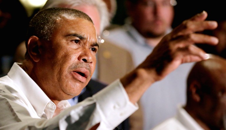 Rep. William Lacy Clay Jr., speaks at a news conference in Missouri.