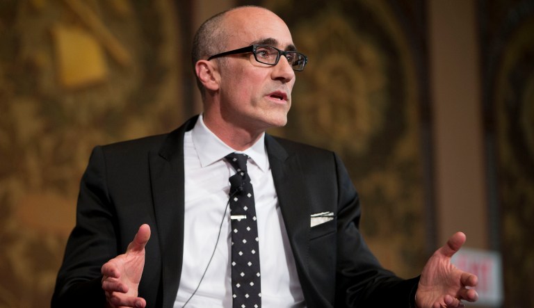 Arthur Brooks, outgoing president of the American Enterprise Institute, speaks at the Catholic-Evangelical Leadership Summit on Overcoming Poverty at Georgetown University in Washington on May 12, 2015.