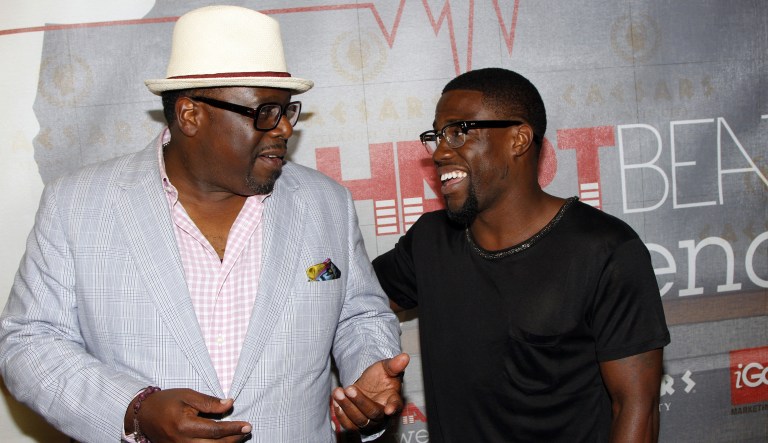 Comedians Cedric "The Entertainer" and Kevin Hart arrive at HartBeat Weekend Comedy All-Stars Show Hosted by Kevin Hart on Friday. August 23, 2013 at Circus Maximus Theatre at Ceasars Hotel & Casino in Atlantic City, New Jersey.