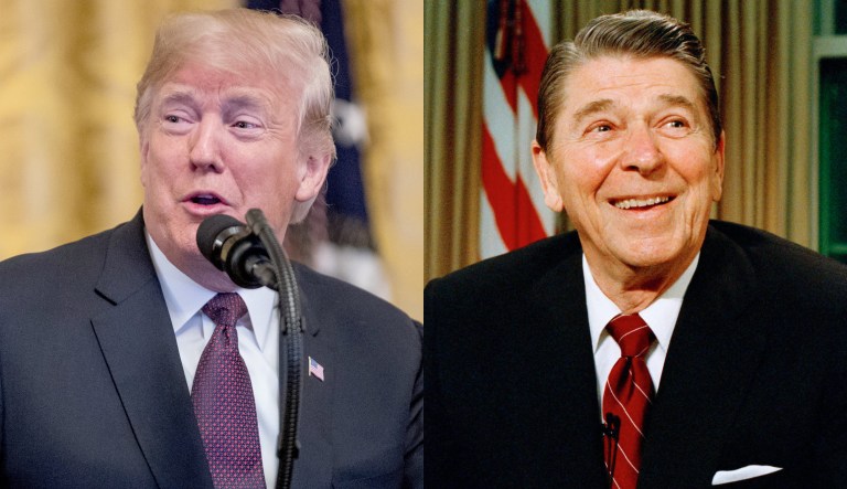Donald Trump and Ronald Reagan