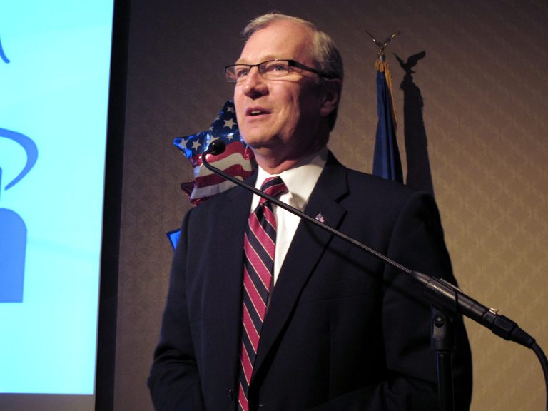 Rep. Kevin Cramer, a Republican from North Dakota, speaks at an event in Bismarck, N.D.