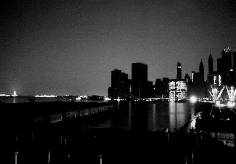 The darkened Manhattan skyline is seen from Brooklyn after the city was hit by a power failure, July 13, 1977. An EMP attack could darken vast swaths of the nation and for months.