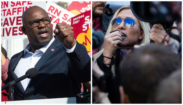 Bowman defends counterdemonstration to MTG’s protest outside Trump arraignment