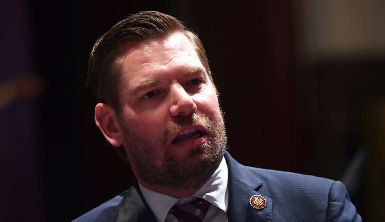 Rep. Eric Swalwell, D-Calif., speaks during a House Judiciary Committee markup of the Justice in Policing Act of 2020 on Capitol Hill in Washington, Wednesday, June 17, 2020. 