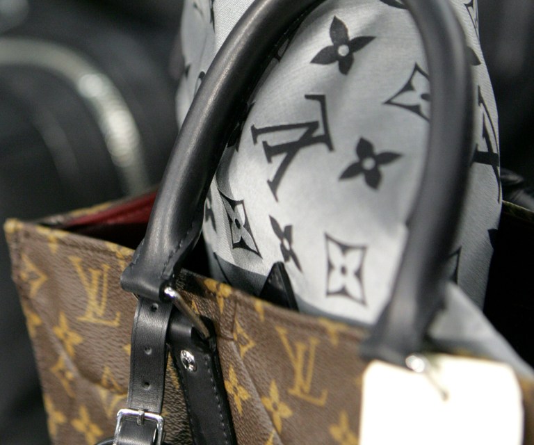 A bag is seen backstage ahead of the Louis Vuitton Men's Fall/Winter 2009-2010 collection on Jan. 22, 2009, in Paris.