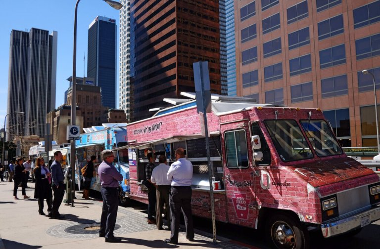 A food truck in downtown Los Angeles (file picture)