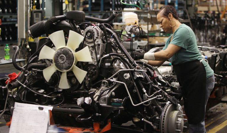 Mark Reuss, president of General Motors North America announces the addition of a third shift at the Flint Assembly in Flint, Mich., Monday, Jan. 24, 2011. The plant produces the Chevrolet Silverado and GMC Sierra heavy-duty pickups. 