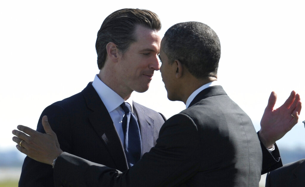 Barack Obama, Gavin Newsom