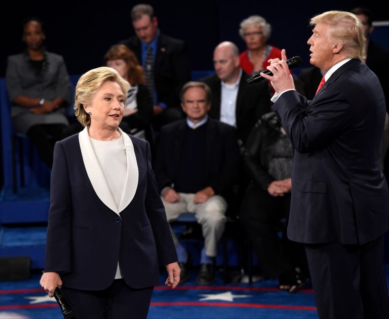 The second presidential debate at Washington University in St. Louis, Sunday, Oct. 9, 2016. 