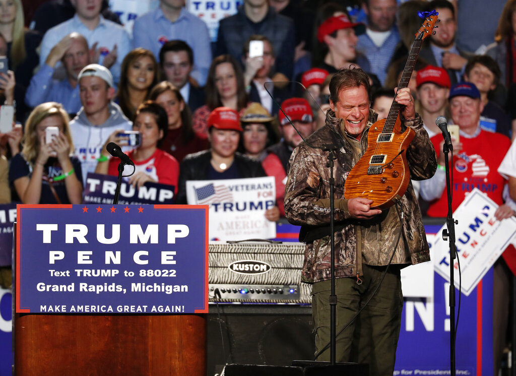 Rocker Ted Nugent back on the Trump Train