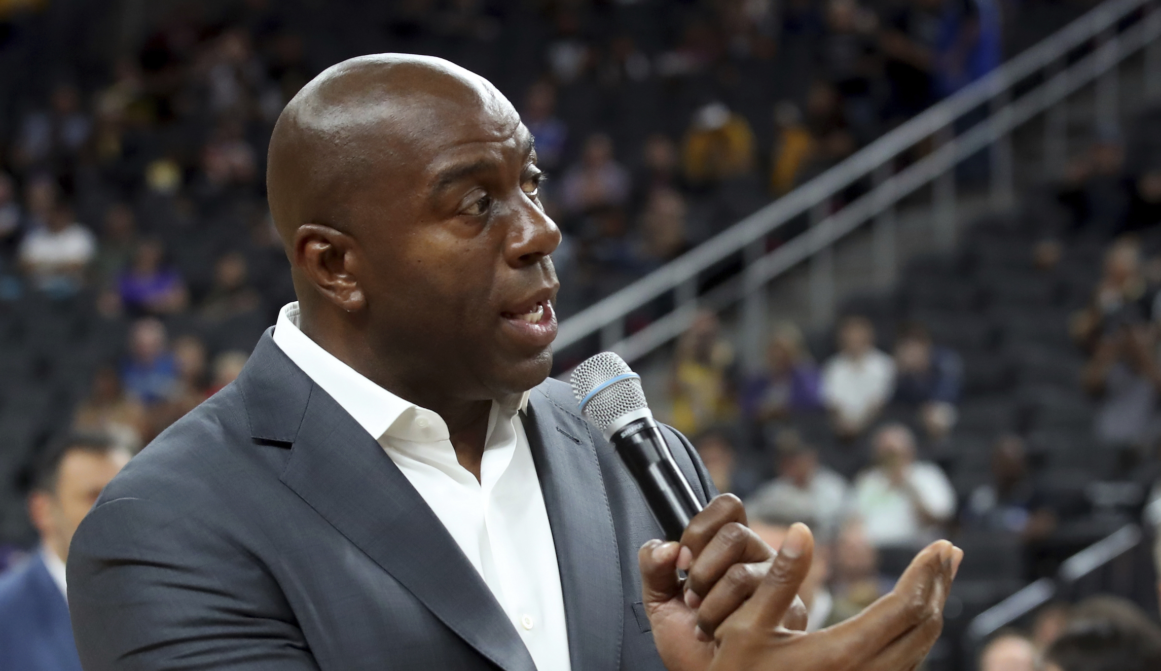 SEE IT: Magic Johnson talks ‘discipline’ and ‘being excellent’ with high school students