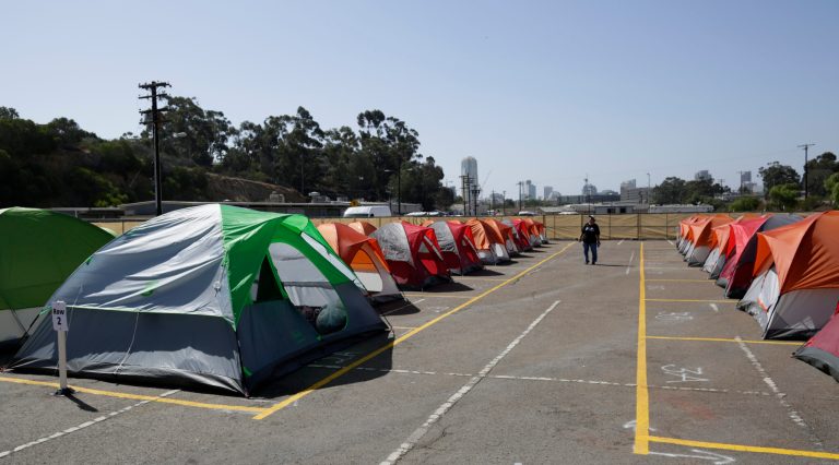 San Diego opens ‘safe sleeping site’ for homeless