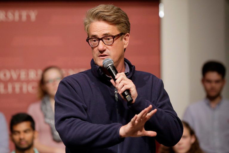 MSNBC television anchor Joe Scarborough, co-hosts of the show 