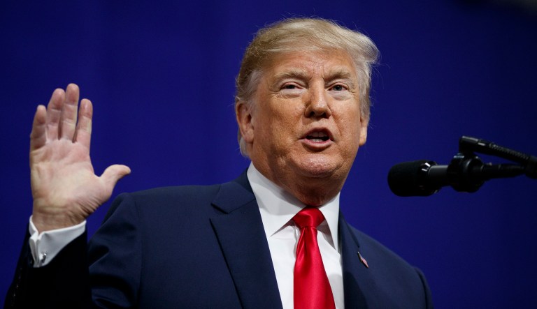 President Trump said Monday, "Highly trained expert teachers will be allowed to conceal carry, subject to State Law. Armed guards OK, deterrent!" 