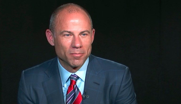 Michael Avenatti, attorney and spokesperson for adult film star Stormy Daniels, listens to a reporters' question during an interview at The Associated Press, in New York. By the time the nation sees Stormy Daniels tell her story of an affair with President Trump, the alleged romp will have spawned a new media star. Avenatti, Danielsâ lawyer, has figured out how to play the publicity game as relentlessly as Trump himself. And thereâs not much the Twitter-loving president can do about it. 
