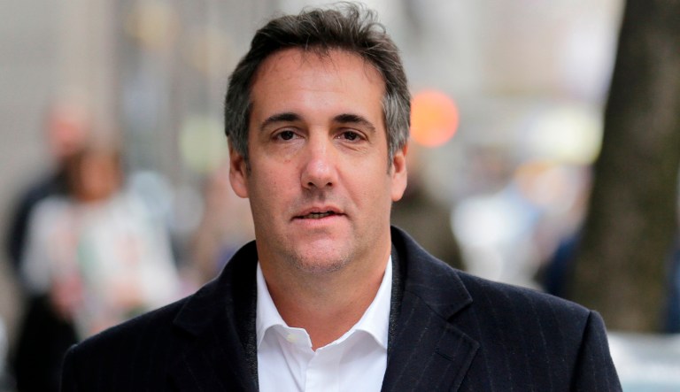 Michael Cohen, President Donald Trump's personal attorney, walks along a sidewalk in New York.  