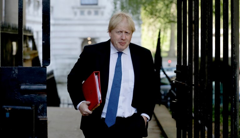Britain's Foreign Secretary Boris Johnson arrives for a cabinet meeting in London. 