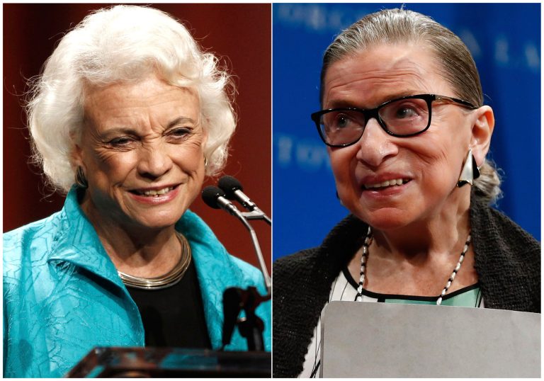 Sandra Day O'Connor and Ruth Bader Ginsburg.