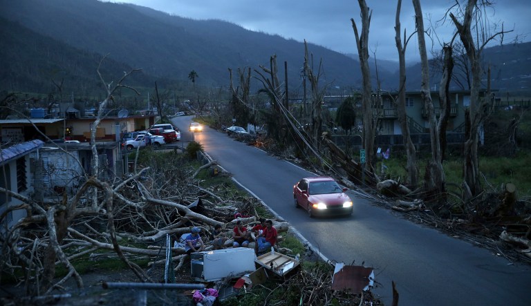 The aftermath of Hurricane Maria in Puerto Rico.