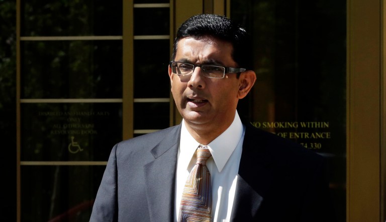 Conservative scholar and filmmaker Dinesh D'Souza will be pardoned by President Trump. D'Souza, who pleaded guilty to campaign finance fraud, was sentenced in 2014 to five yearsâ probation after he pleaded guilty to violating federal election law. 