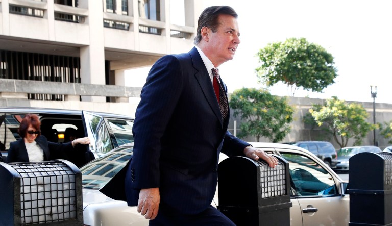 Paul Manafort arrives at federal court, Friday. 