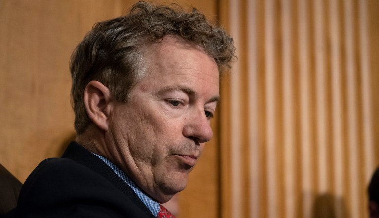 Sen. Rand Paul, R-Ky., attends a Senate Foreign Relations Committee hearing on Capitol Hill in Washington on April 23, 2018.
