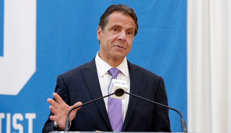 New York Gov. Andrew Cuomo attends a ceremony. 