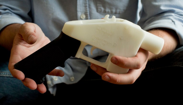 Eight states filed suit Monday against the Trump administration over its decision to allow a Texas company to publish downloadable blueprints for a 3D-printed gun, contending the hard-to-trace plastic weapons are a boon to terrorists and criminals and threaten public safety. 