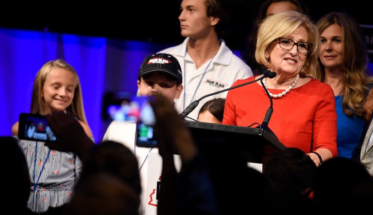 Rep. Diane Black speaks during her primary election night event at the Loews Vanderbilt Hotel in Nashville, Tenn. Businessman Bill Lee topped Black in a race that cost more than $45 million. 