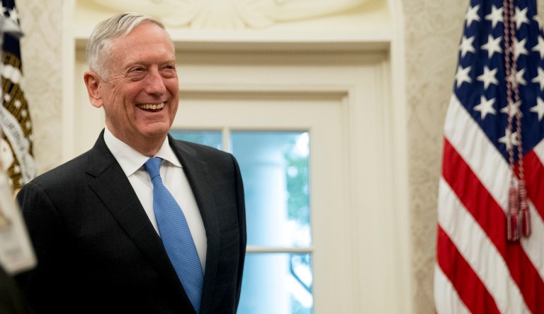 Defense Secretary Jim Mattis during an event on the creation of a United States Space Force. 