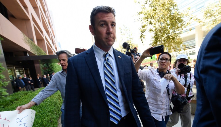 Rep. Duncan Hunter and his wife Margaret pleaded not guilty Thursday to charges they illegally used his campaign account for personal expenses. 