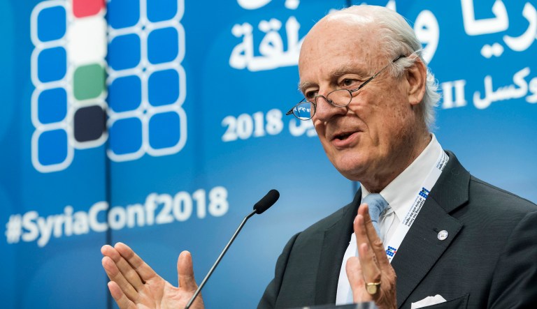 U.N. Special Envoy of the Secretary-General on Syria Staffan de Mistura proposed that civilians holed up in the rebel-held region of Idlib could evacuate to government-held areas, a move that would in essence send many back into parts of Syria they once fled in its 7-1/2-year-old war. 