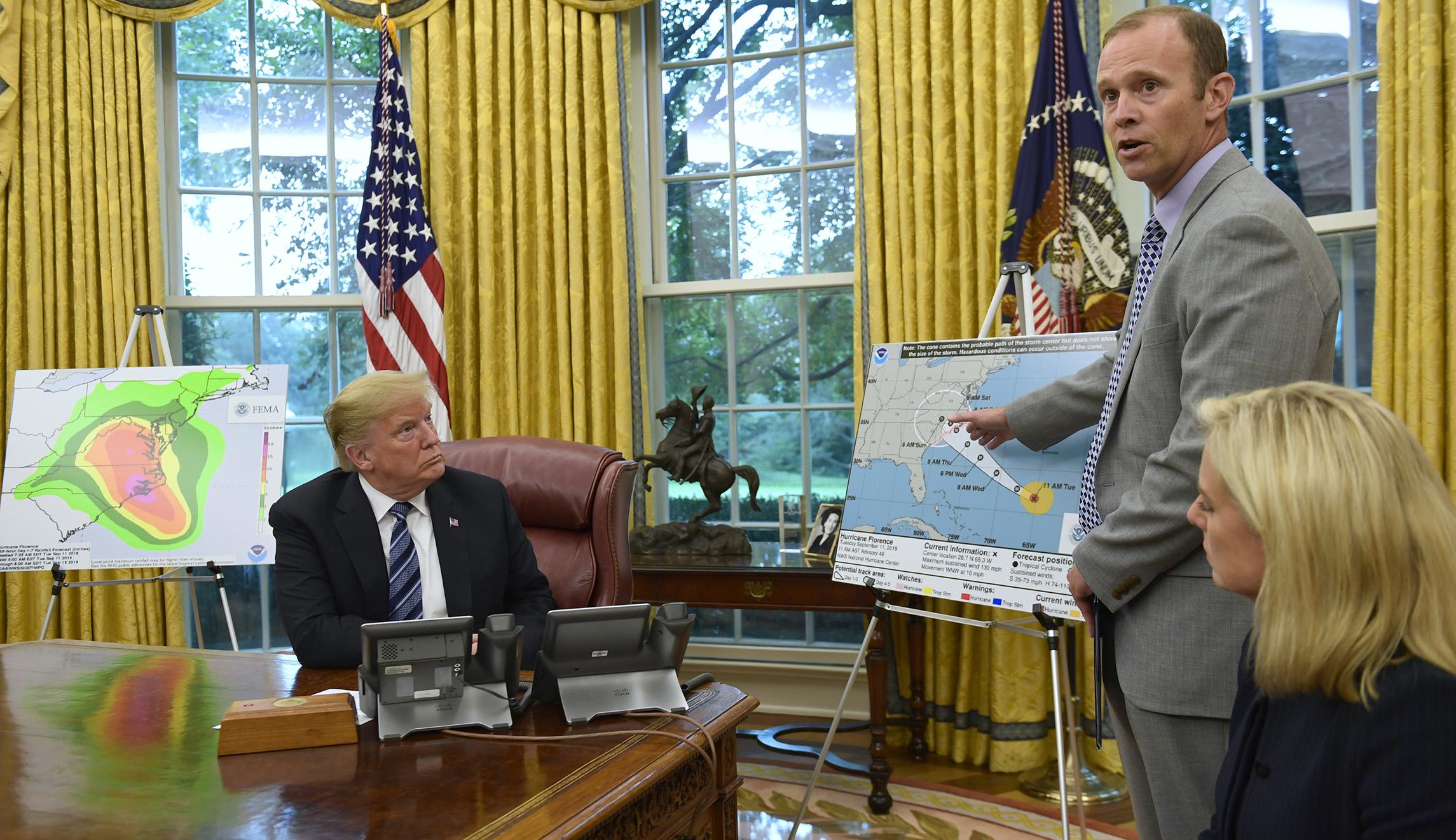 Trump praises FEMA, first responders as Hurricane Florence makes landfall