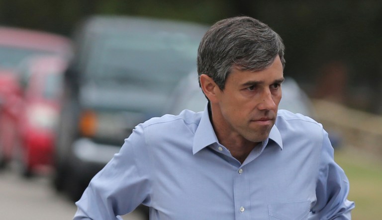 Beto O'Rourke, the 2018 Democratic candidate for U.S. Senate in Texas, prepares to speak to supporters during a campaign stop, Wednesday, Oct. 31, 2018, in Waco, Texas.