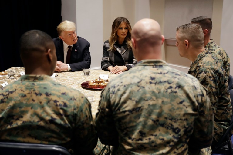 Trump battles Pentagon brass while presenting himself as champion of military