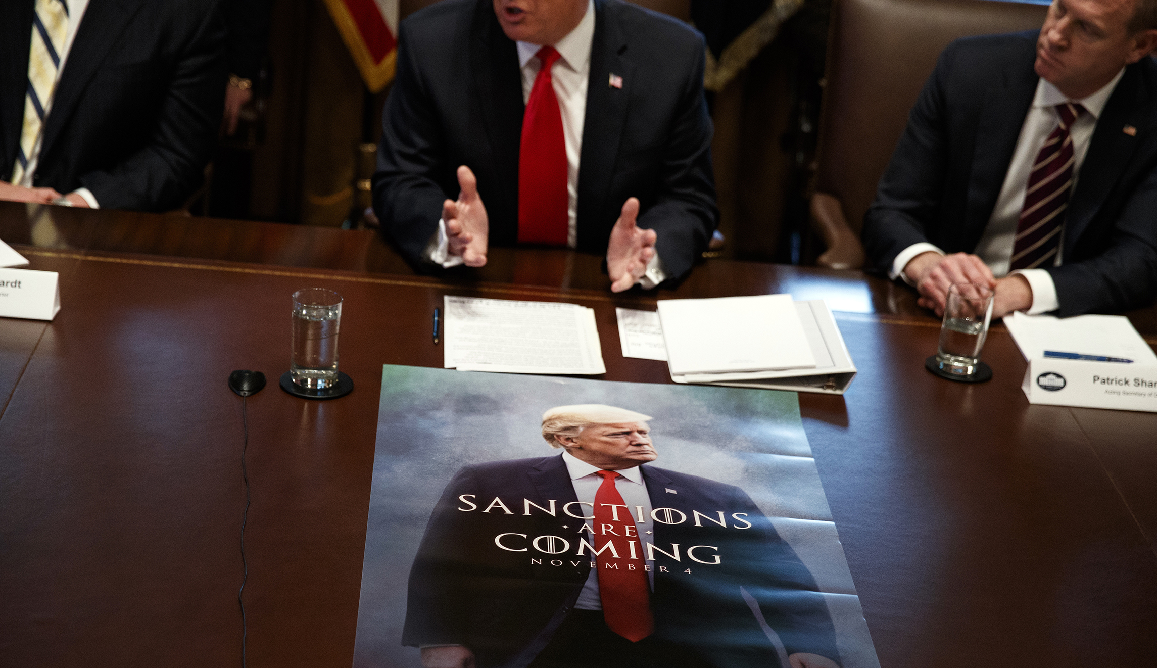 Trump’s ‘Game of Thrones’-inspired poster shows up at Cabinet meeting