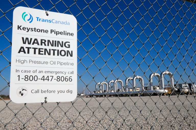 The Keystone Steele City pumping station, into which the planned Keystone XL pipeline is to connect to, is seen in Steele City, Neb. Former President Donald Trump  issued a permit allowing construction of the Keystone XL oil pipeline but President Biden has canceled that, costing jobs.