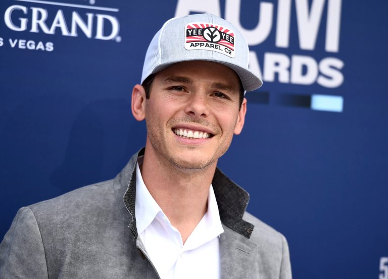 Granger Smith arrives at the 54th annual Academy of Country Music Awards at the MGM Grand Garden Arena on Sunday, April 7, 2019, in Las Vegas. 