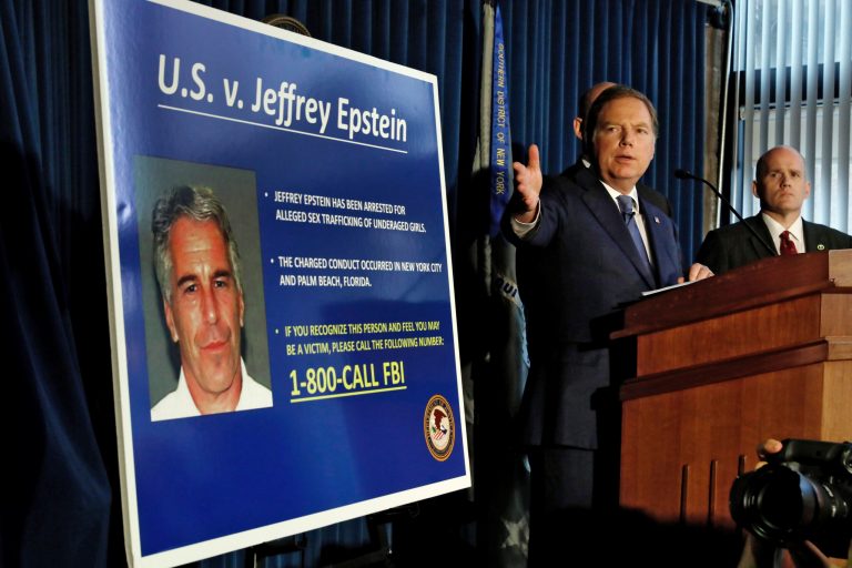 United States Attorney for the Southern District of New York Geoffrey Berman speaks during a news conference, in New York, Monday, July 8, 2019. Federal prosecutors announced sex trafficking and conspiracy charges against wealthy financier Jeffrey Epstein. Court documents showed Epstein was charged with creating and maintaining a network that allowed him to sexually exploit and abuse dozens of underage girls before his suicide in jail.