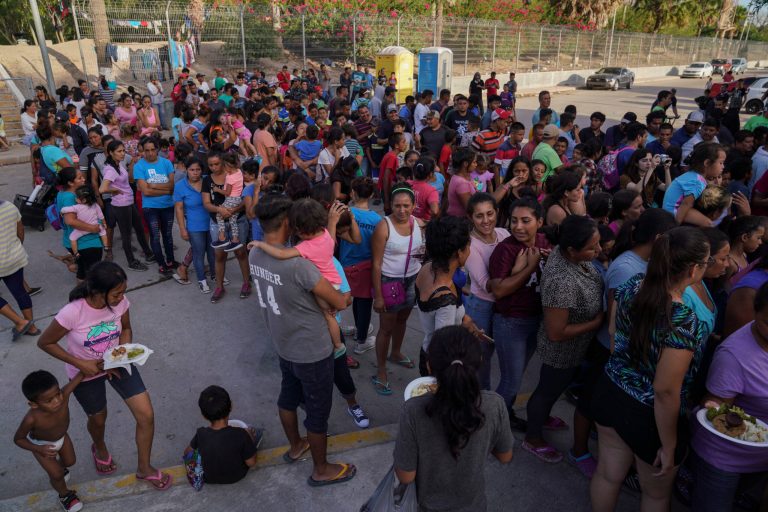 Migrants, most of who are asylum seekers that have been sent back to Mexico under the Migrant Protection Protocols, MPP, to wait for their asylum cases to be decided.
