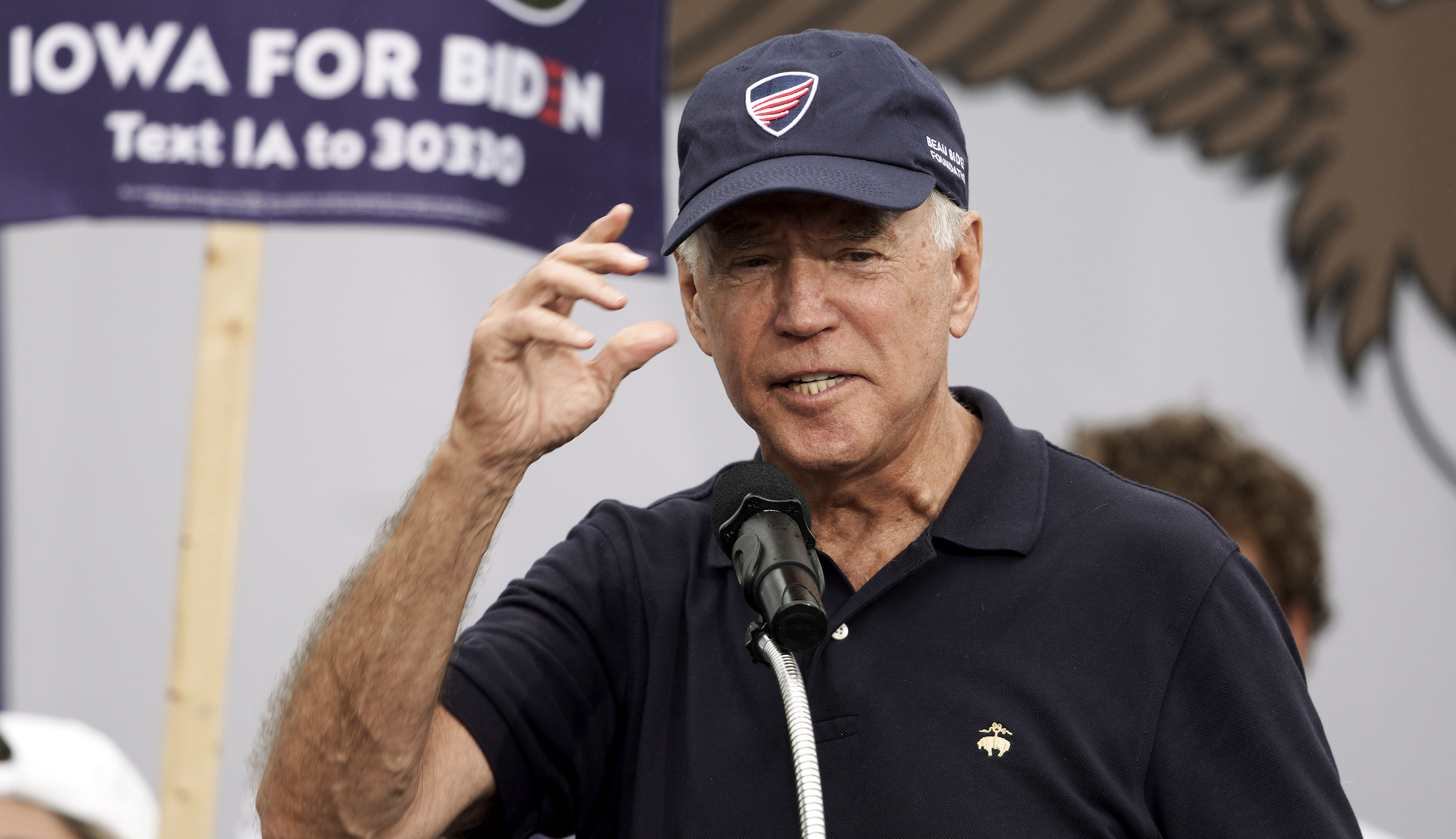 What’s that logo on Biden’s hat? The president’s headgear explained