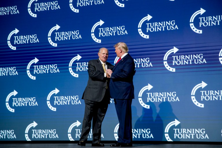 Top conservatives struggle to escape Trump’s clutches